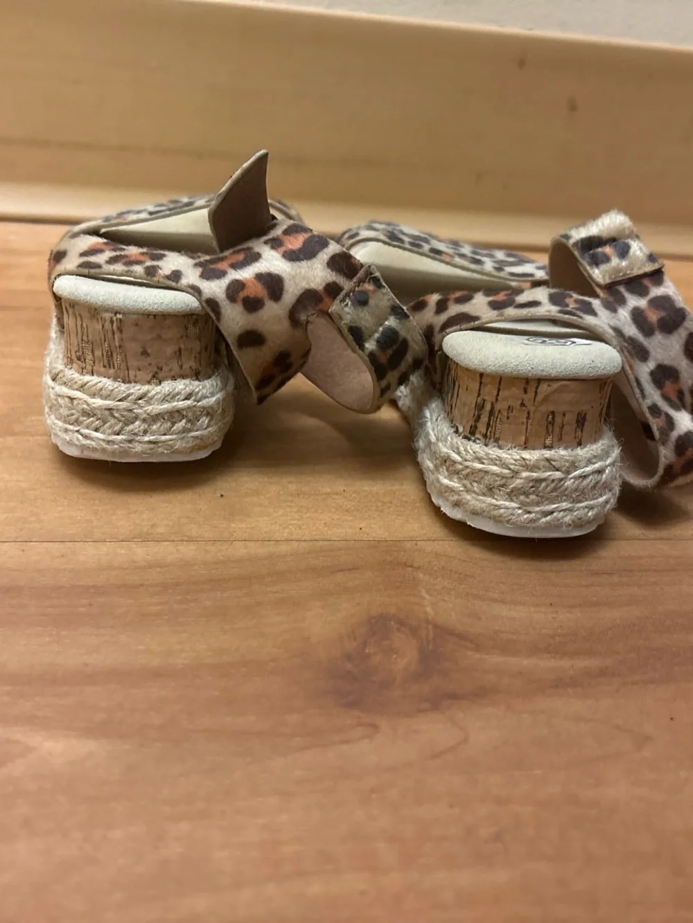 Source Unknown Leopard Print Kids Dress Sandals - Brown/Tan/Black
